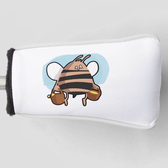 Bee cartoon golf head cover (Front)