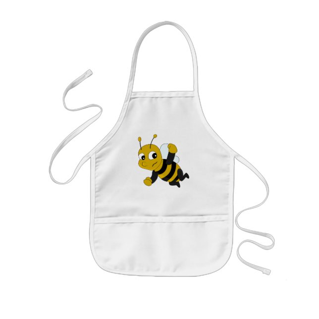 Bee cartoon  kids apron (Front)