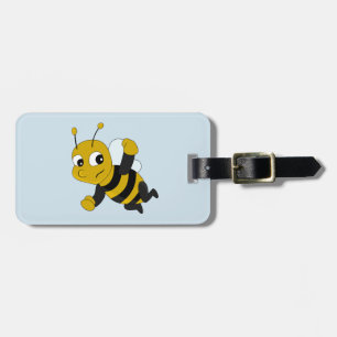 Bee cartoon luggage tag
