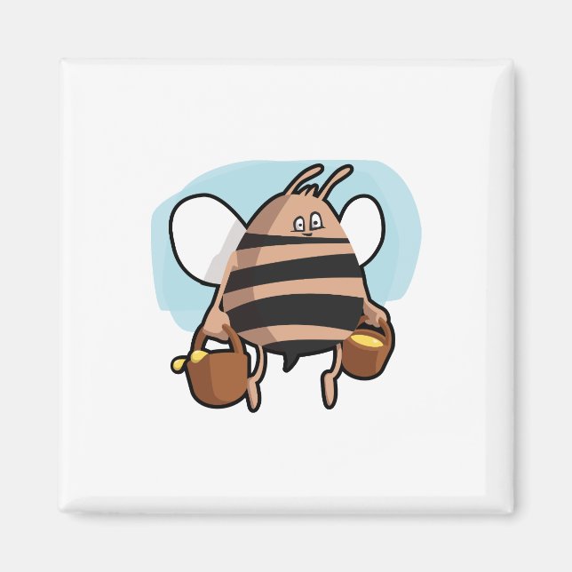 Bee cartoon magnet (Front)