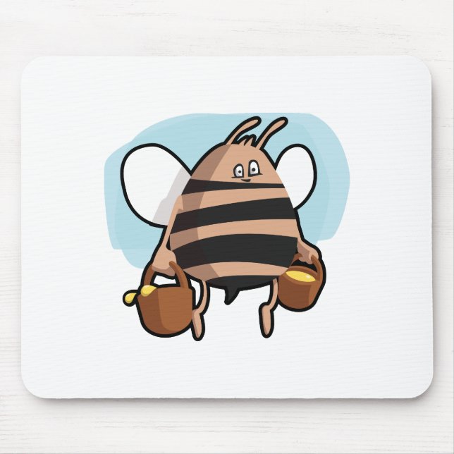 Bee cartoon mouse mat (Front)