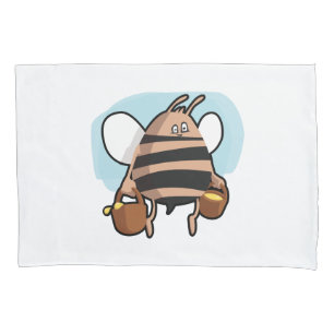 Bee cartoon pillowcase