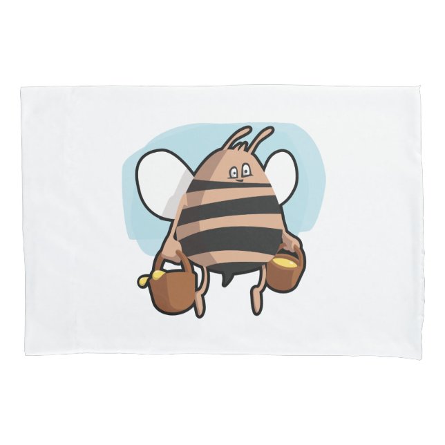 Bee cartoon pillowcase (Front)