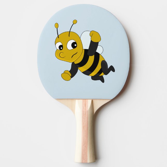 Bee cartoon ping pong paddle (Front)