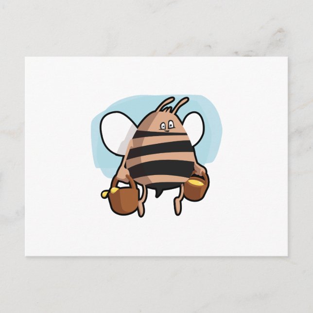 Bee cartoon postcard (Front)