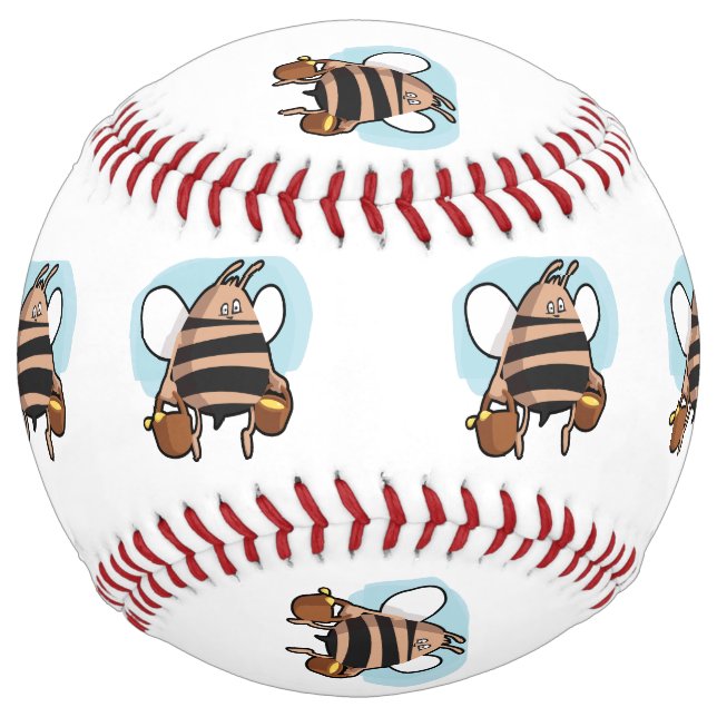 Bee cartoon softball (Front)