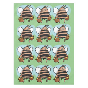 Bee cartoon tablecloth