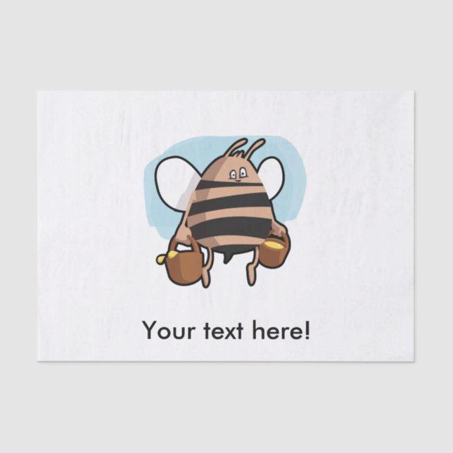 Bee cartoon tissue paper (Front)