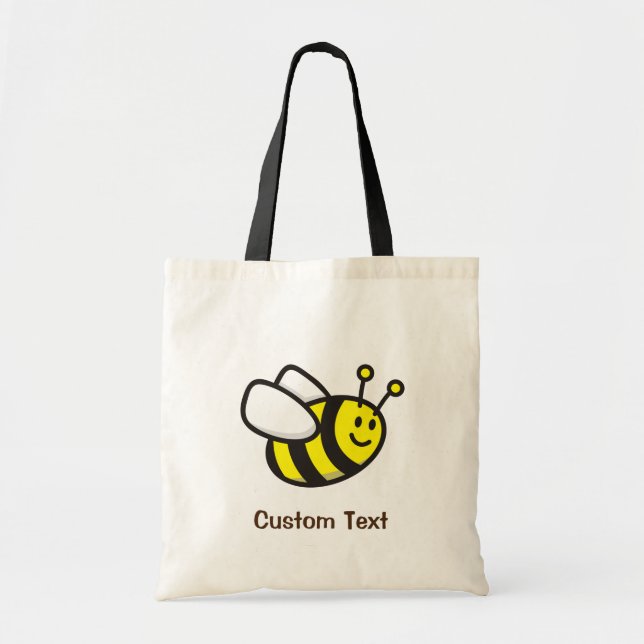 Bee Cartoon Tote Bag (Front)