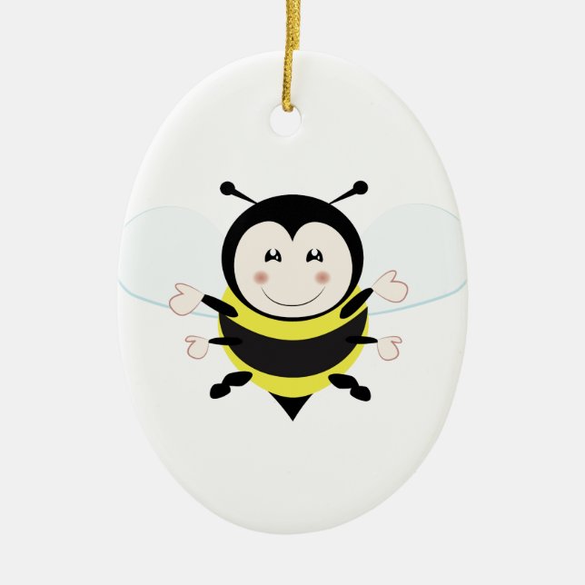 Bee Ceramic Tree Decoration (Front)
