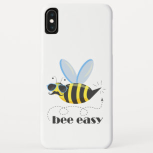 Bee character with moustache sunglasses Bee Easy iPhone XS Max Case