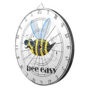 Bee character with moustache sunglasses Bee Easy Dartboard
