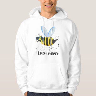 Bee character with moustache sunglasses Bee Easy Hoodie