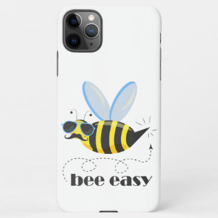 Bee character with moustache sunglasses Bee Easy iPhone 11Pro Max Case