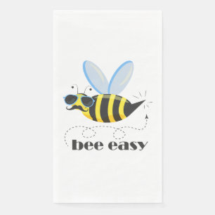 Bee character with moustache sunglasses Bee Easy Napkin