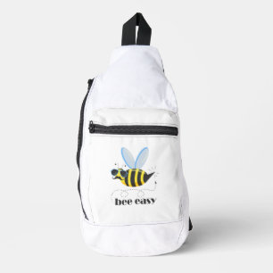 Bee character with moustache sunglasses Bee Easy Sling Bag