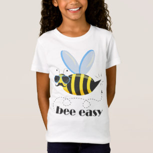 Bee character with moustache sunglasses Bee Easy T-Shirt