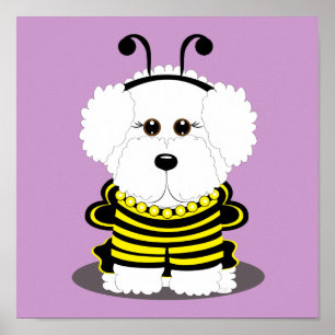 "BEE"chon Bichon Frise Halloween Poster