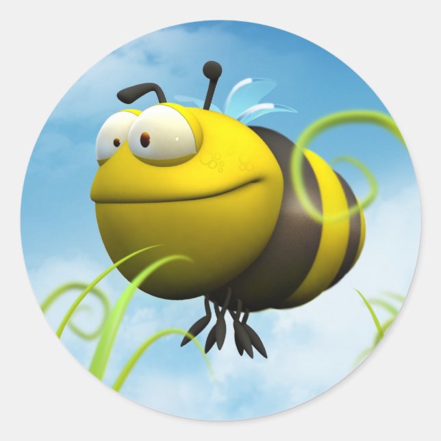 Bee Classic Round Sticker (Front)