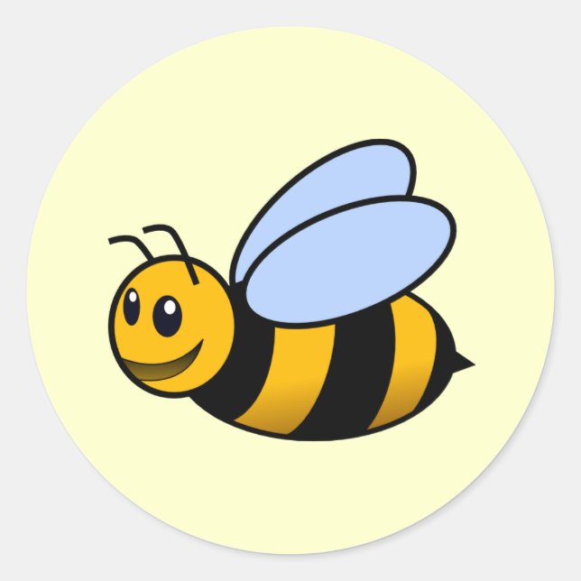 Bee Classic Round Sticker (Front)