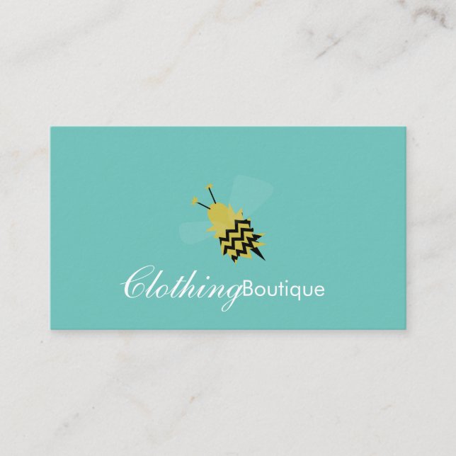 Bee Clothing Boutique Logo Business Card (Front)