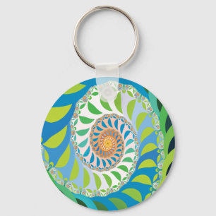 Bee Colony Fractal Key Ring