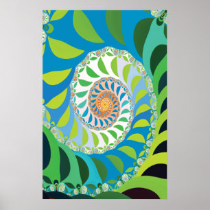 Bee Colony Fractal Poster