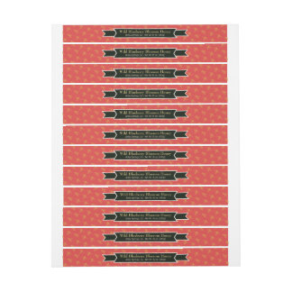 Bee Colony Honey Jar Lid Red Wrap Around Label