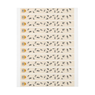 Bee Colony Tamper-proof Security Seal Goldenrod Wrap Around Label