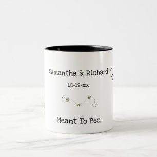 Bee Cool Customisable Text Meant To Bee Two-Tone Coffee Mug