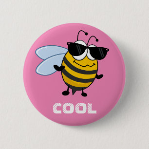 Bee Cool   Funny Trendy Bee Customisable 6 Cm Round Badge