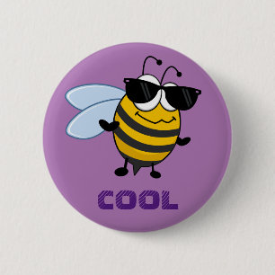Bee Cool   Funny Trendy Bee Customisable 6 Cm Round Badge