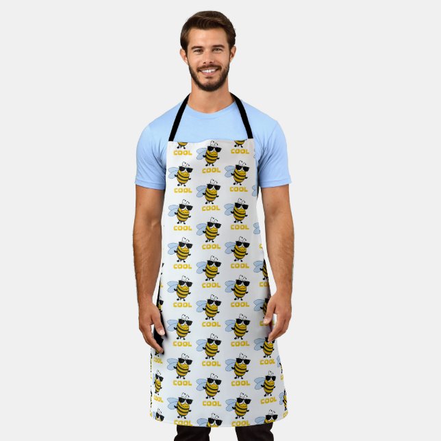 Bee Cool | Funny Trendy Bee Customisable Apron (Worn)