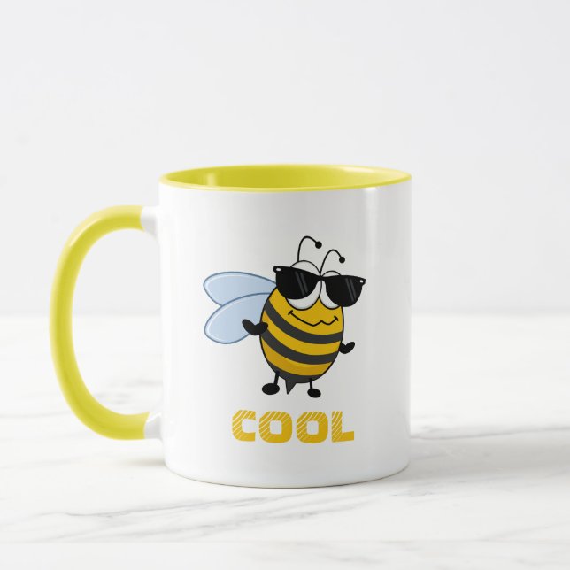 Bee Cool | Funny Trendy Bee Customisable Mug (Left)