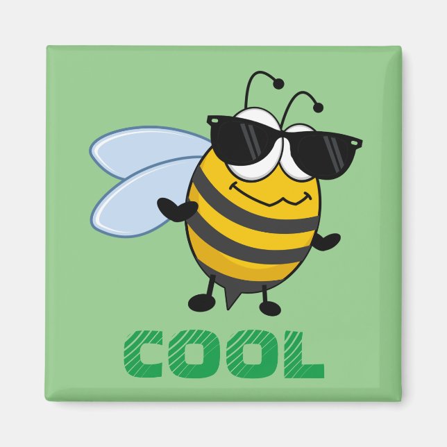 Bee Cool | Funny Trendy Bee Personalised Magnet (Front)
