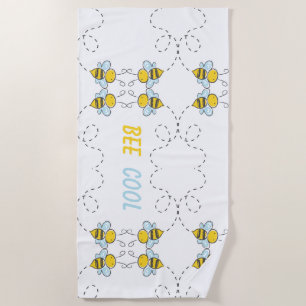 Bee Cool Personalised Beach Towel