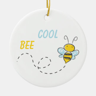 Bee Cool Personalised Ceramic Tree Decoration