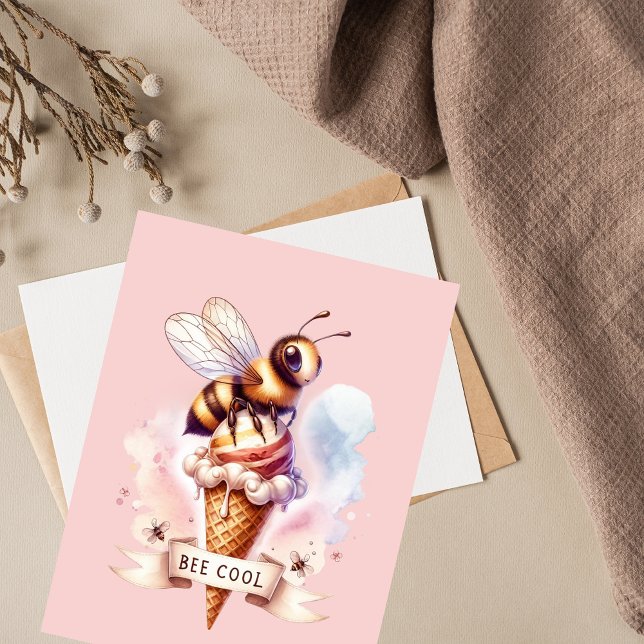Bee Cool Whimsical Postcard (Creator Uploaded)