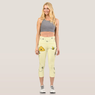 Bee Cool with Bee Hive Capri Leggings