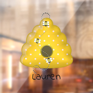 Bee Cool with Bee Hive Personalised Window Cling