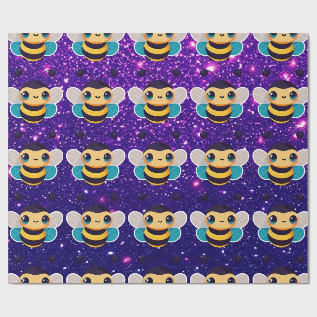 Bee Cute Charming Themed Inspired  Wrapping Paper (Flat)