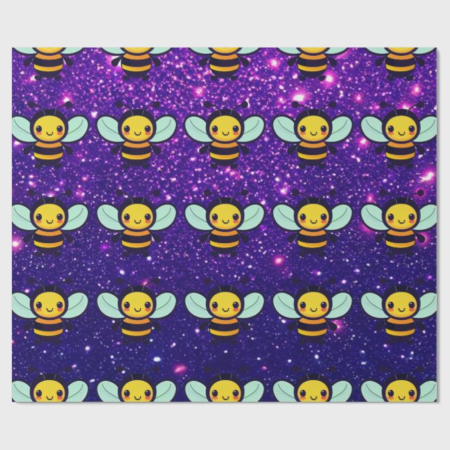 Bee Cute Charming Themed Inspired  Wrapping Paper (Flat)