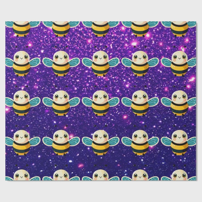 Bee Cute Charming Themed Inspired  Wrapping Paper (Flat)