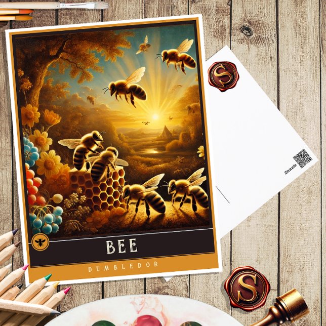 Bee | Cute Family Vintage Animal Postcard (Creator Uploaded)
