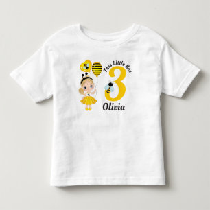 Bee Cute Little Girl Birthday Toddler T-Shirt