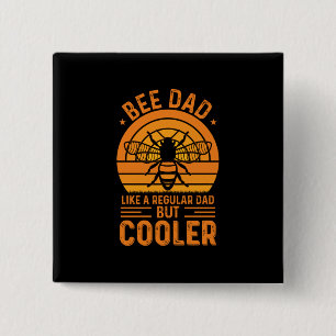 Bee Dad 15 Cm Square Badge