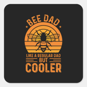 Bee Dad Square Sticker