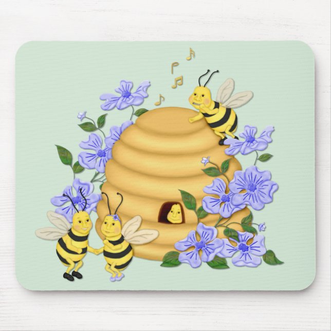 Bee Dance Mouse Mat (Front)
