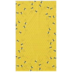 Bee Day Cute Honeycomb First Birthday Table Cloth