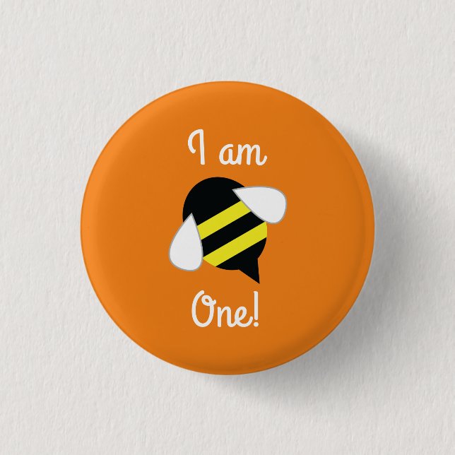 Bee Day Cute Kid's Birthday 3 Cm Round Badge (Front)
